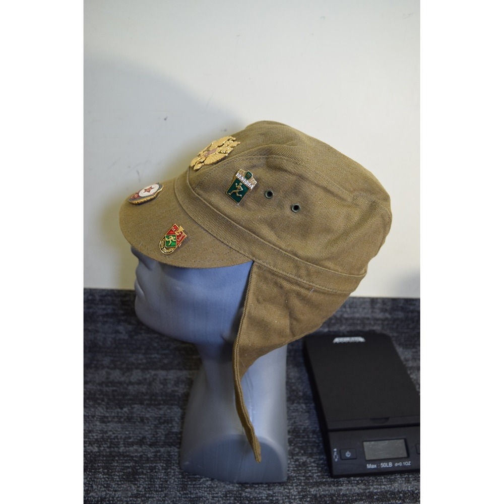Soviet Russian Afghanka Hat Soldier Cap Military Hat 56 USSR + PINS - Picture 4 of 16